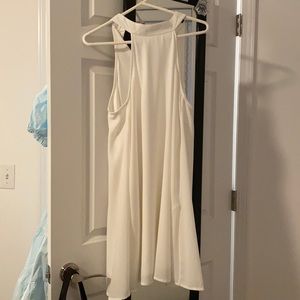 Lulus white halter dress with pockets